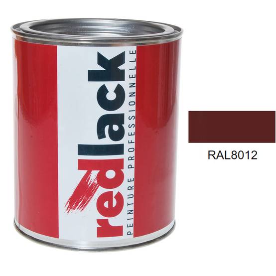 Peinture Brun rouge RAL 8012 Mat multisupport 1L Redlack - Image 1