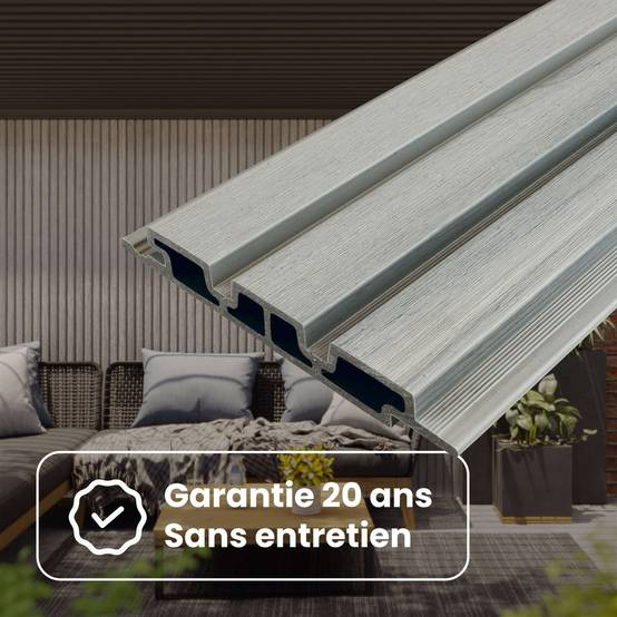 Kit Bardage Composite MEZZO Earl grey - Superficie : 40m² - Dimension des lames : 220x17,8x2,3 cm - Aspect mat - Image 7