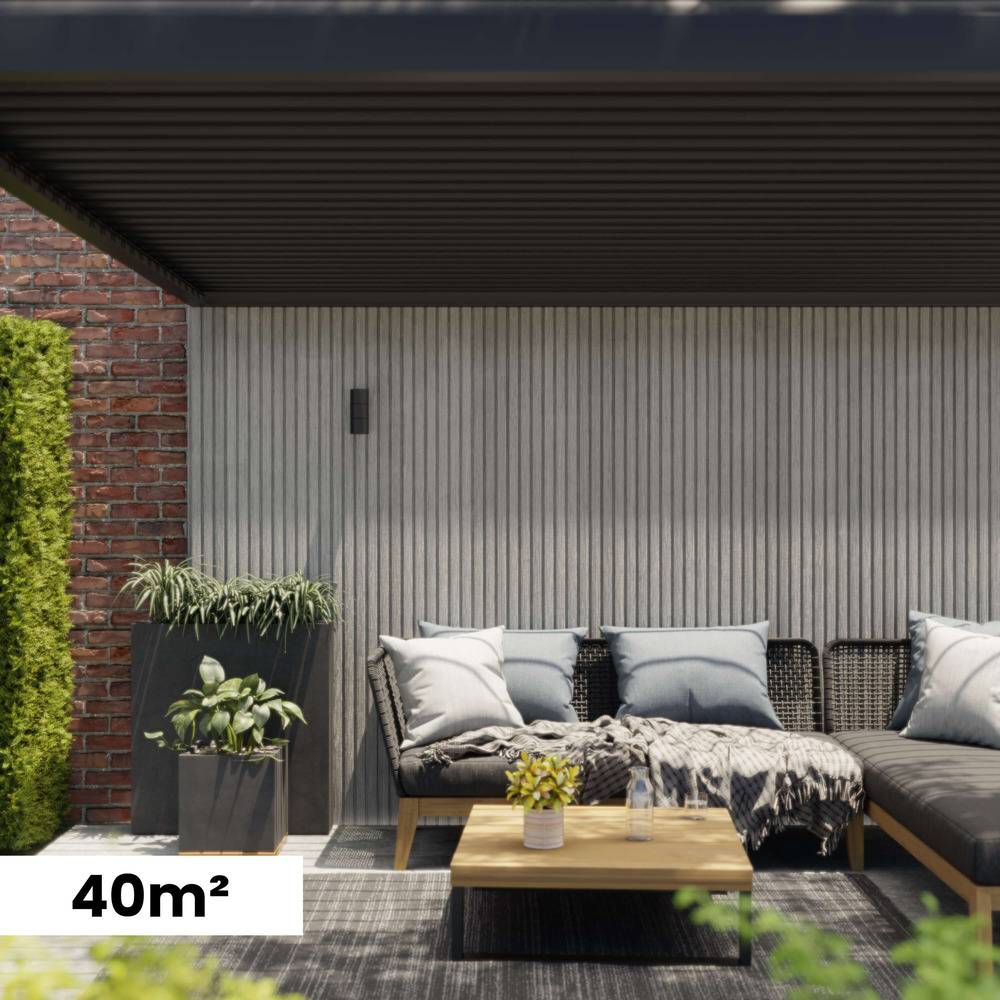 Kit Bardage Composite MEZZO Earl grey - Superficie : 40m² - Dimension des lames : 220x17,8x2,3 cm - Aspect mat - Image 1