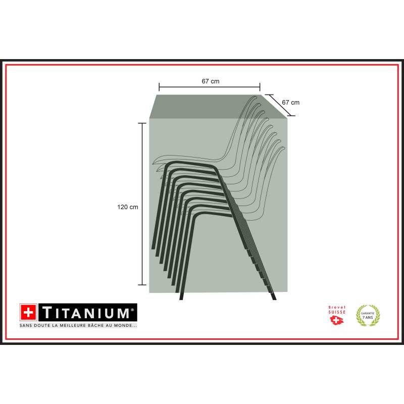 Autre - Housse pour chaises TITANIUM® Noir - 67 x 67 x 120 cm - Image 3