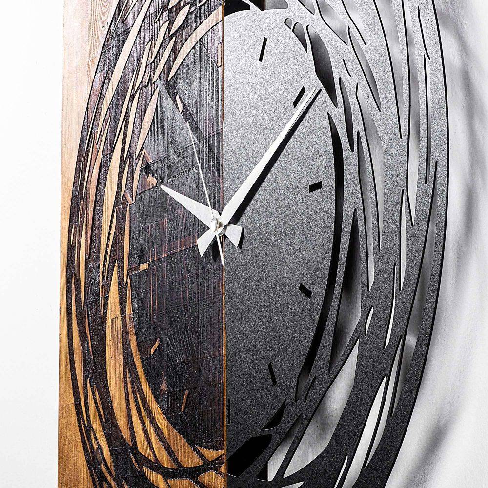Hanah Home - Horloge en bois et métal Clock Rond - Imagen 4