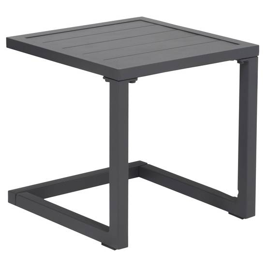 Set bain de soleil et table d'appoint BARBADOS en textilène gris - aluminium gris anthracite - HAPPY GARDEN - Image 9