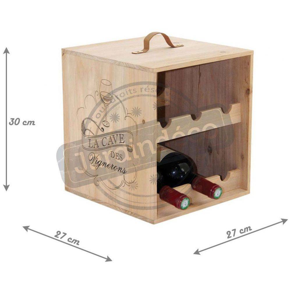 Aubry Gaspard - Range-bouteilles 6 bouteilles en bois - Imagen 2
