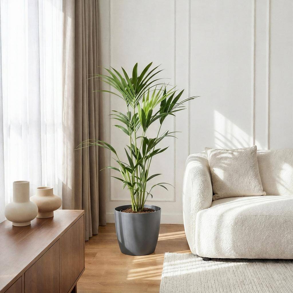 La Green Touch - Kentia Palm – Howea Forsteriana - Cache-pot gris – Pot 21 cm - Image 1