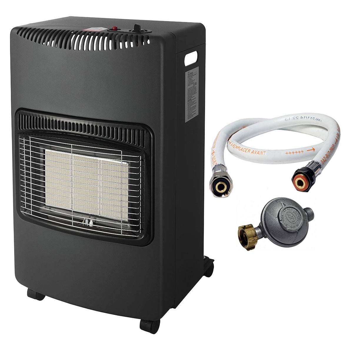 Intec - Poele à gaz pliable 4,2KW Prêt à l'emploi avec Tuyau gaz + détendeur - Brûleur céramique Infrarouge - Piezo INTEC - Imagen 1