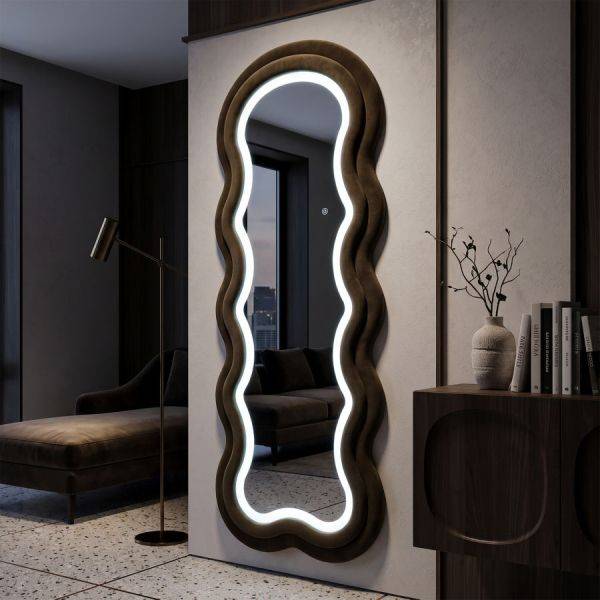 Miroir mural en MDF avec led intégrés Frame 60 x 160 cm Mauro Ferretti - Image 8