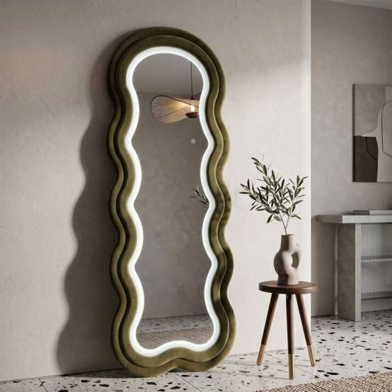 Miroir mural en MDF avec led intégrés Frame 60 x 160 cm Mauro Ferretti - Image 2