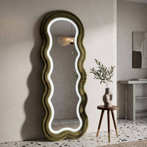 Miroir mural en MDF avec led intégrés Frame 60 x 160 cm Mauro Ferretti - Image 2