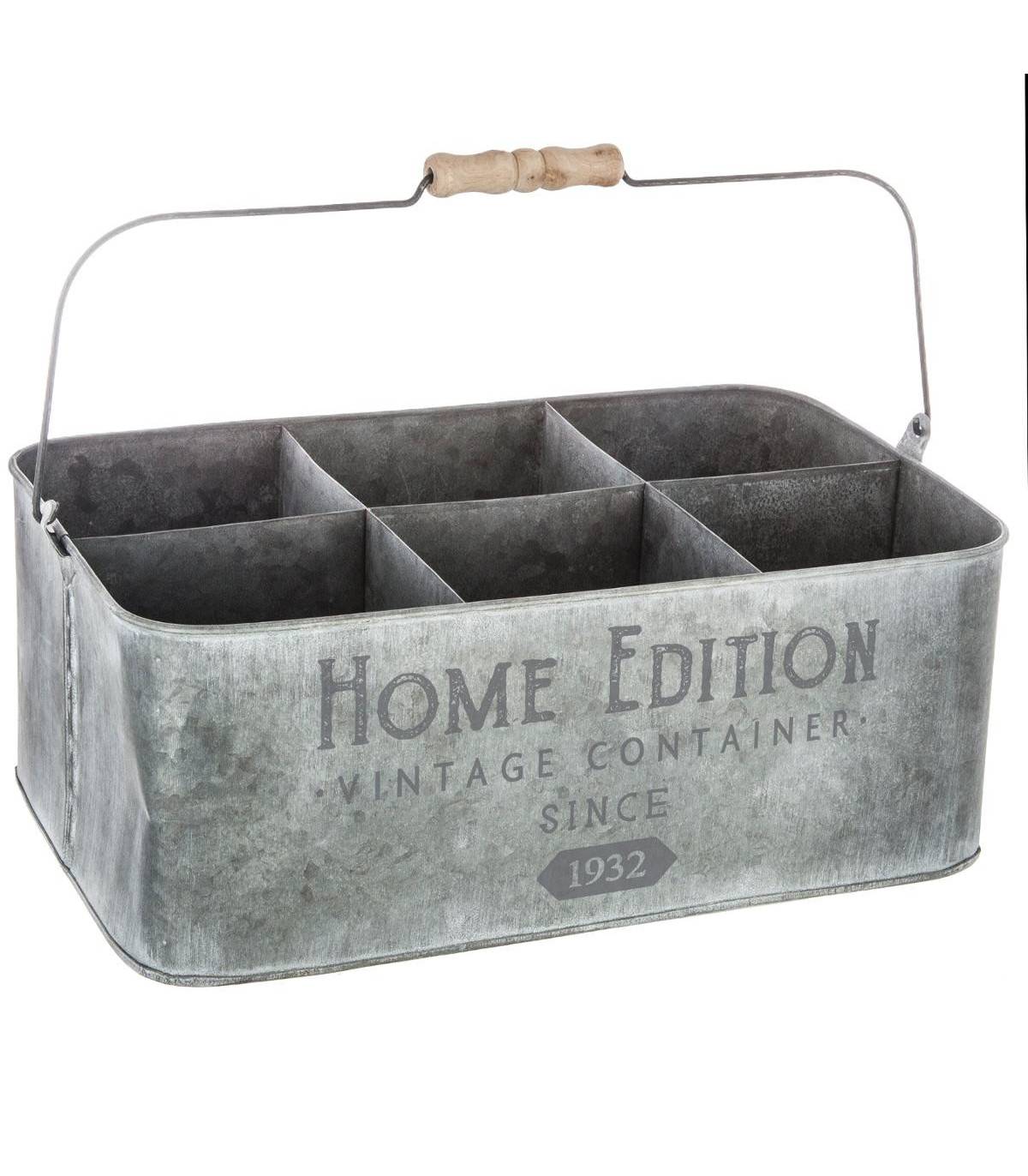 Porte plante déco Vintage en Zinc Gris - Imagen 1