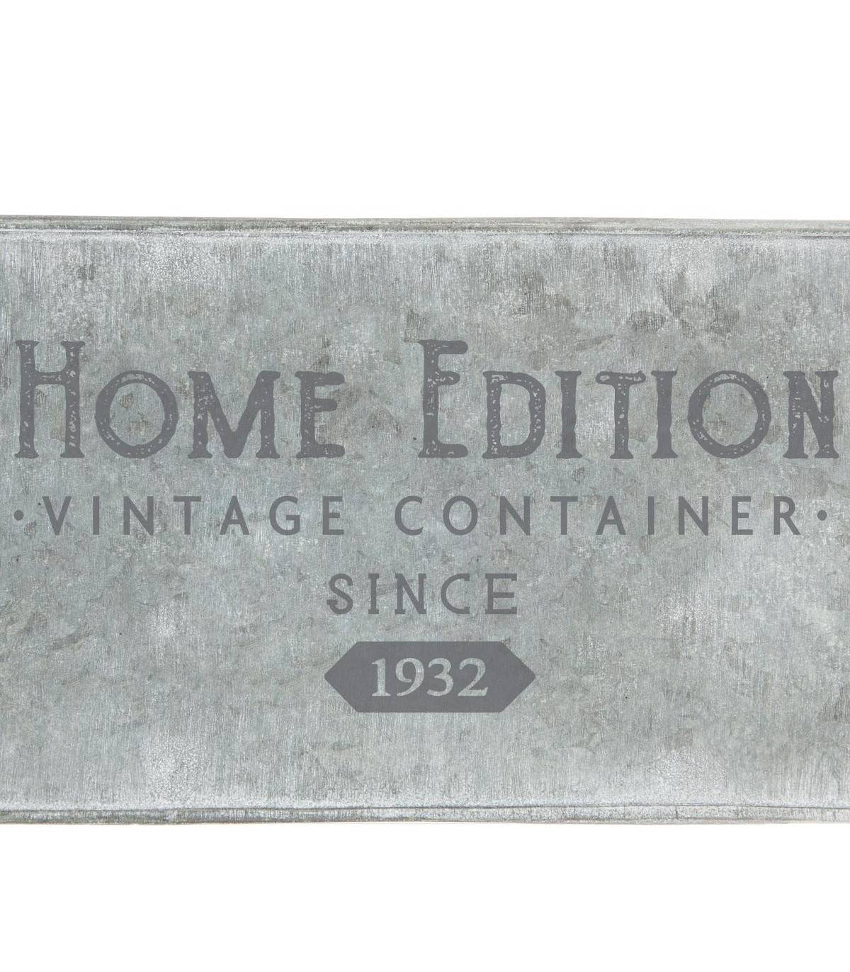 Porte plante déco Vintage en Zinc Gris - Imagen 2