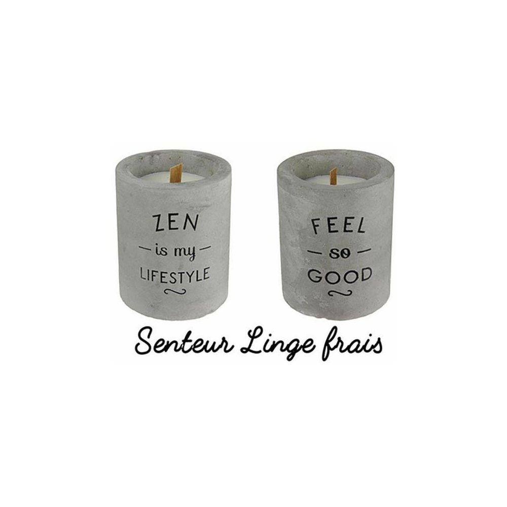 The Home Deco Factory - Bougie senteur linge frais pot en ciment Zen is my lifestyle The Home Deco Factory - Imagen 3