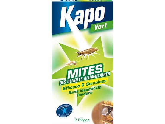 Kapo Vert - Lot De 2 Pièges Lot De 2 Pièges Insecticides Pour Mites Alimentaires KAPO VERT - Image 1