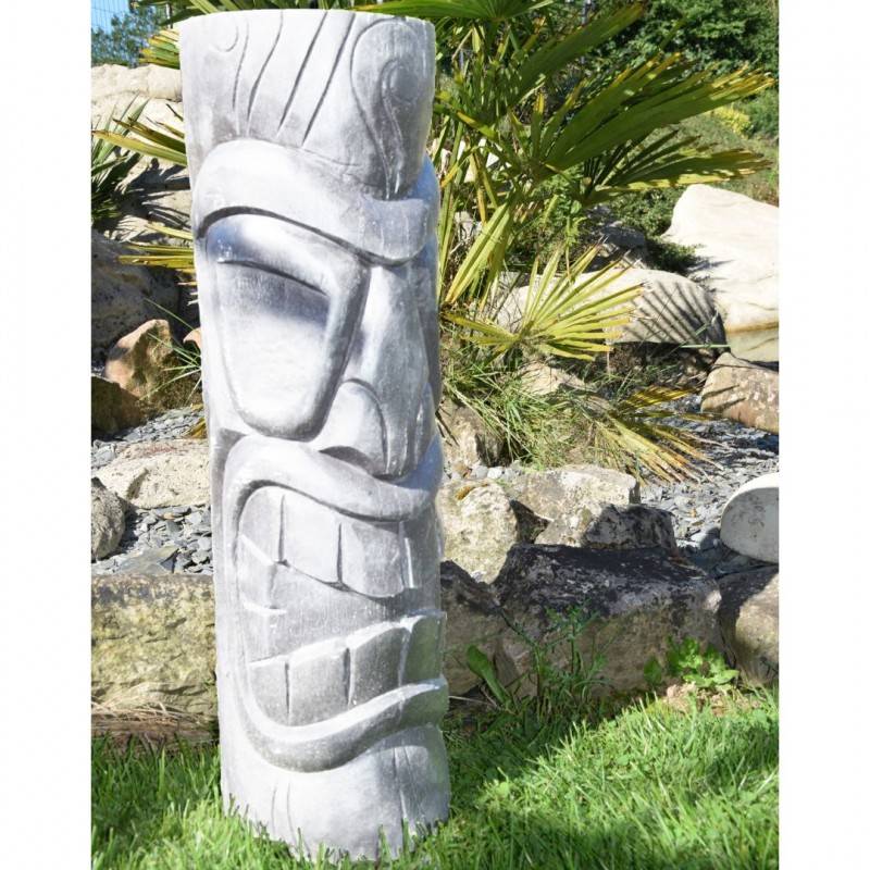 Jardinex - Statue de jardin Tiki Mauri 75 cm - Blanc - Jardinex - Image 2