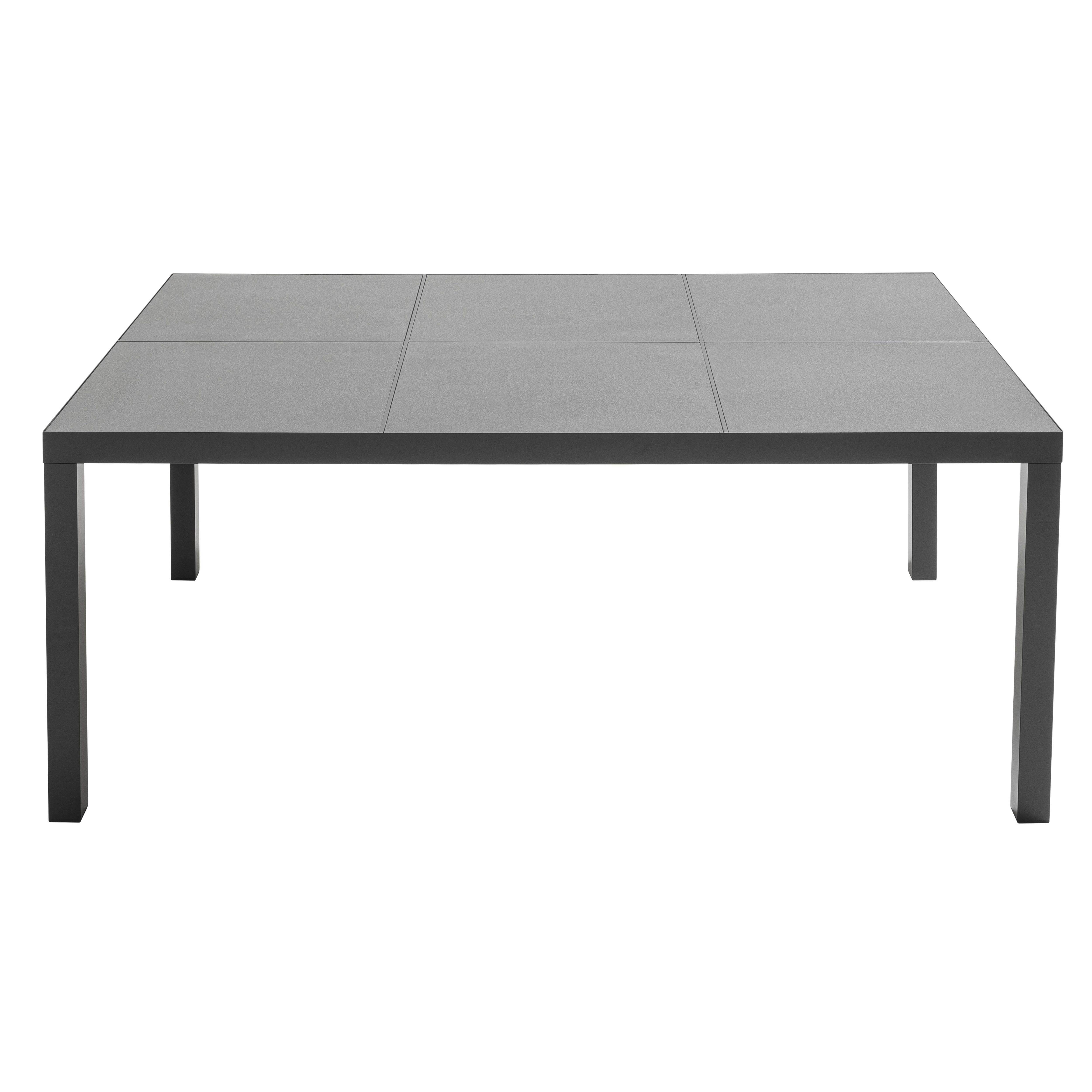 Oviala - Table de jardin 10 places en aluminium et céramique gris Tivoli - Oviala - Imagen 6