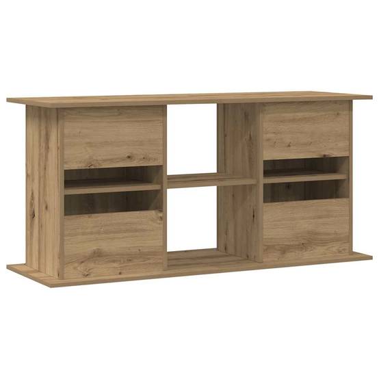 Meuble Support Aquarium 121cm Bois avec Rangement 3 Niveaux Chêne Artisanal - ComfortXL Outdoor Living - Image 6