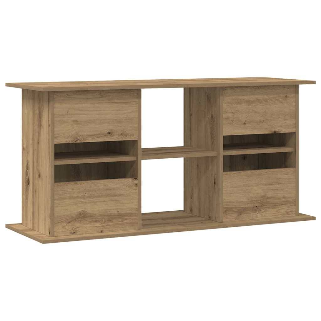 Meuble Support Aquarium 121cm Bois avec Rangement 3 Niveaux Chêne Artisanal - ComfortXL Outdoor Living - Image 6