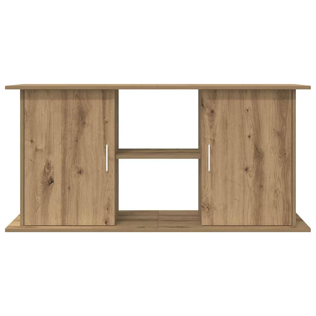 Meuble Support Aquarium 121cm Bois avec Rangement 3 Niveaux Chêne Artisanal - ComfortXL Outdoor Living - Image 4