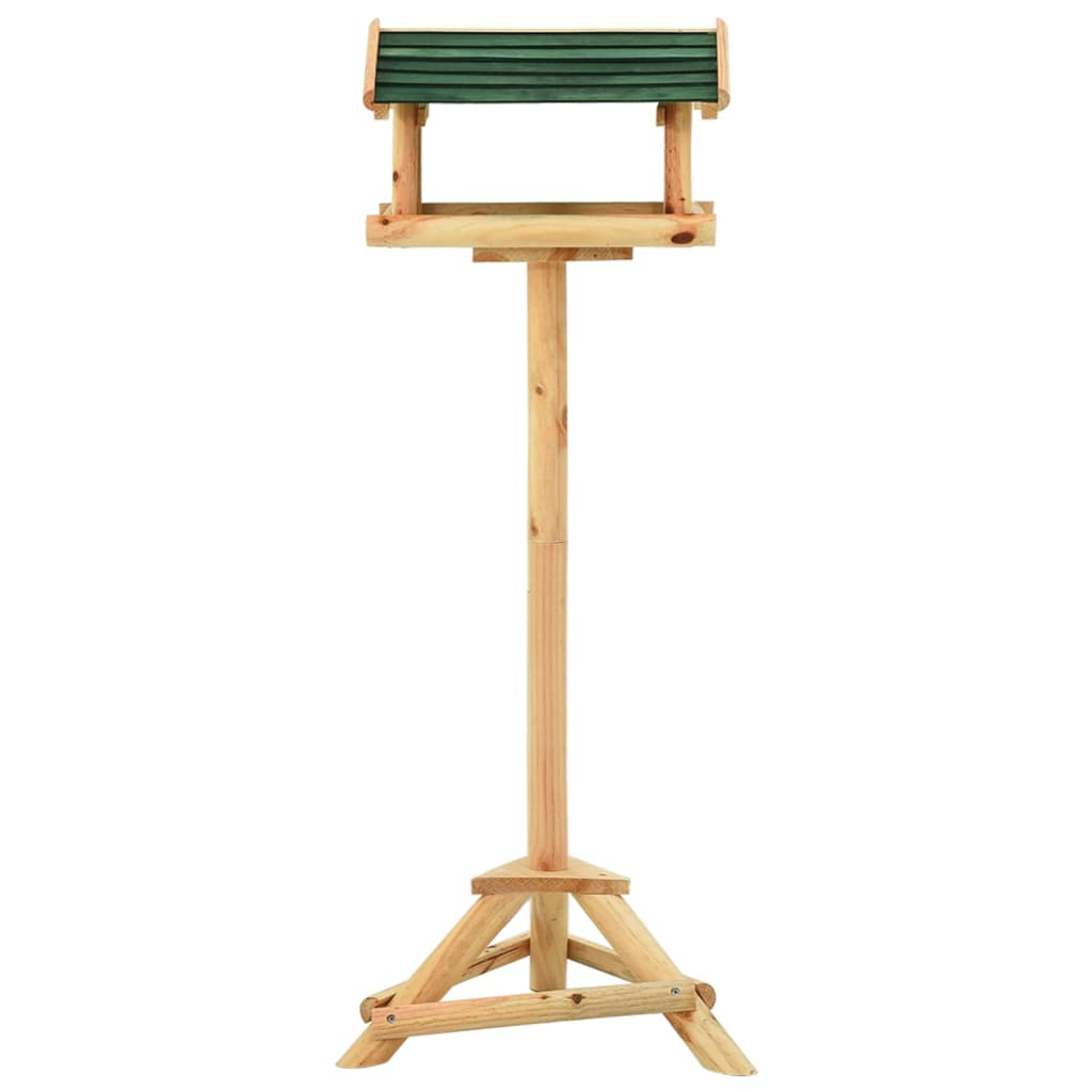 Vidaxl - Mangeoire À Oiseaux Et Support 37X28X100Cm Bois De Sapin Massif - vidaXL