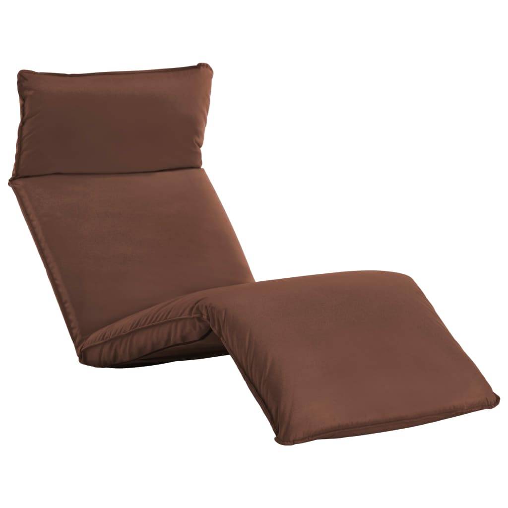 Helloshop26 - Transat chaise longue bain de soleil lit de jardin terrasse meuble d'extérieur pliable tissu oxford marron - Imagen 2