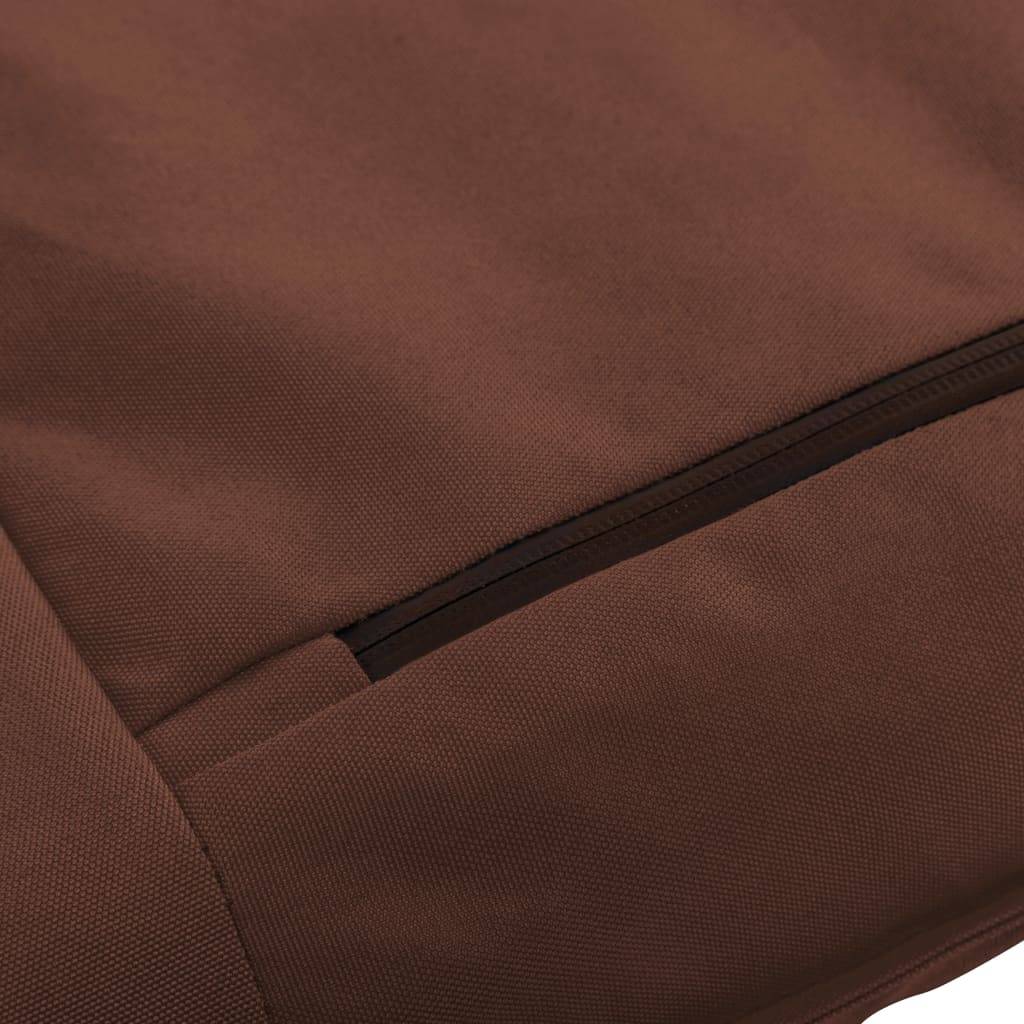 Helloshop26 - Transat chaise longue bain de soleil lit de jardin terrasse meuble d'extérieur pliable tissu oxford marron - Imagen 7