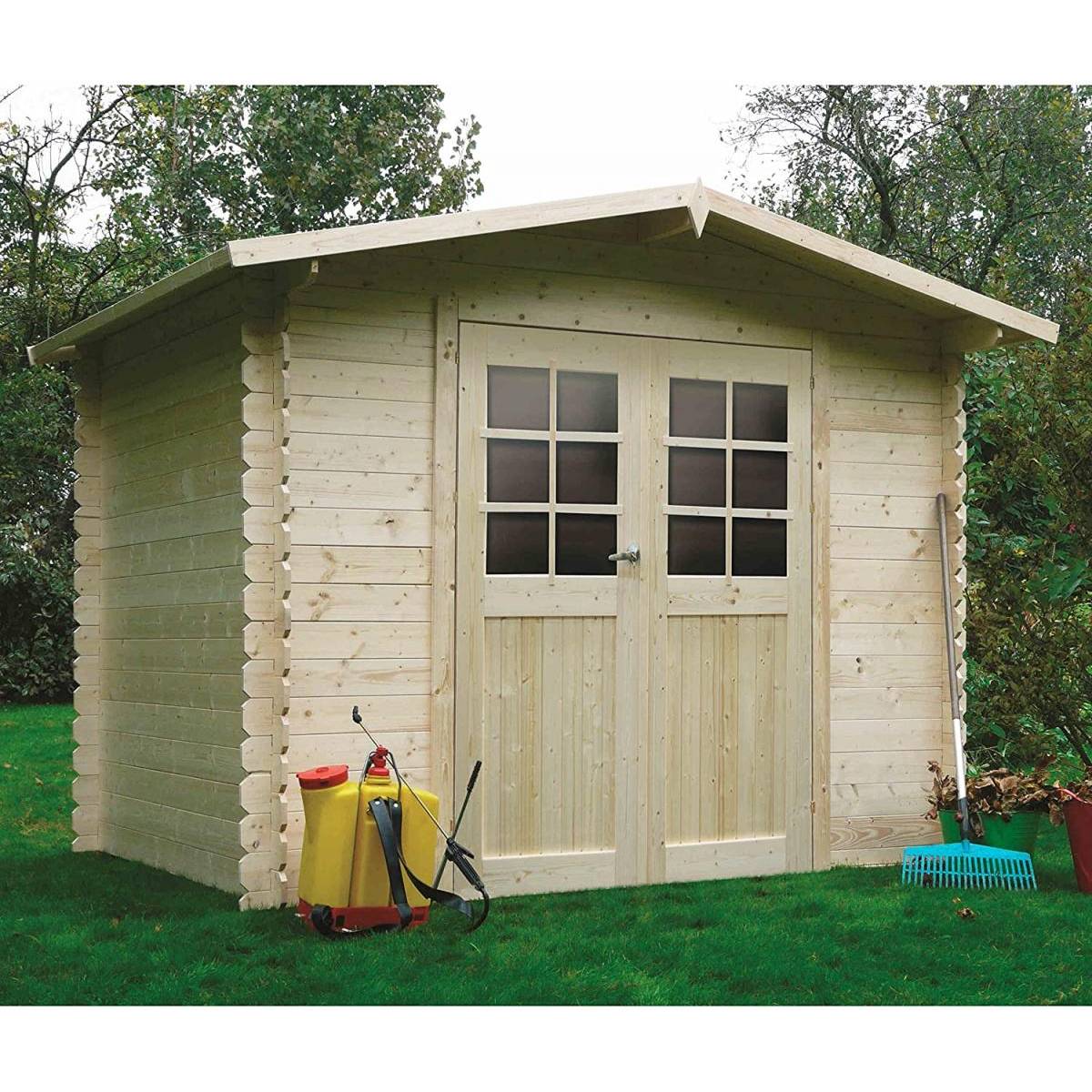 Abri de Jardin en Bois SOLID SUPERIA Dresden 198x248x218 cm - Espace de Rangement Pratique