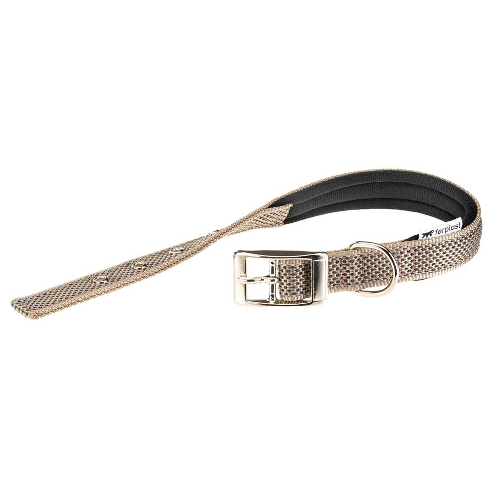 Ferplast - Collier pour Chiens Réfléchissant Rembourré DAYTONA DELUXE C25/45, Réglable, Boucle en Métal, Marron-Noir - Imagen 1