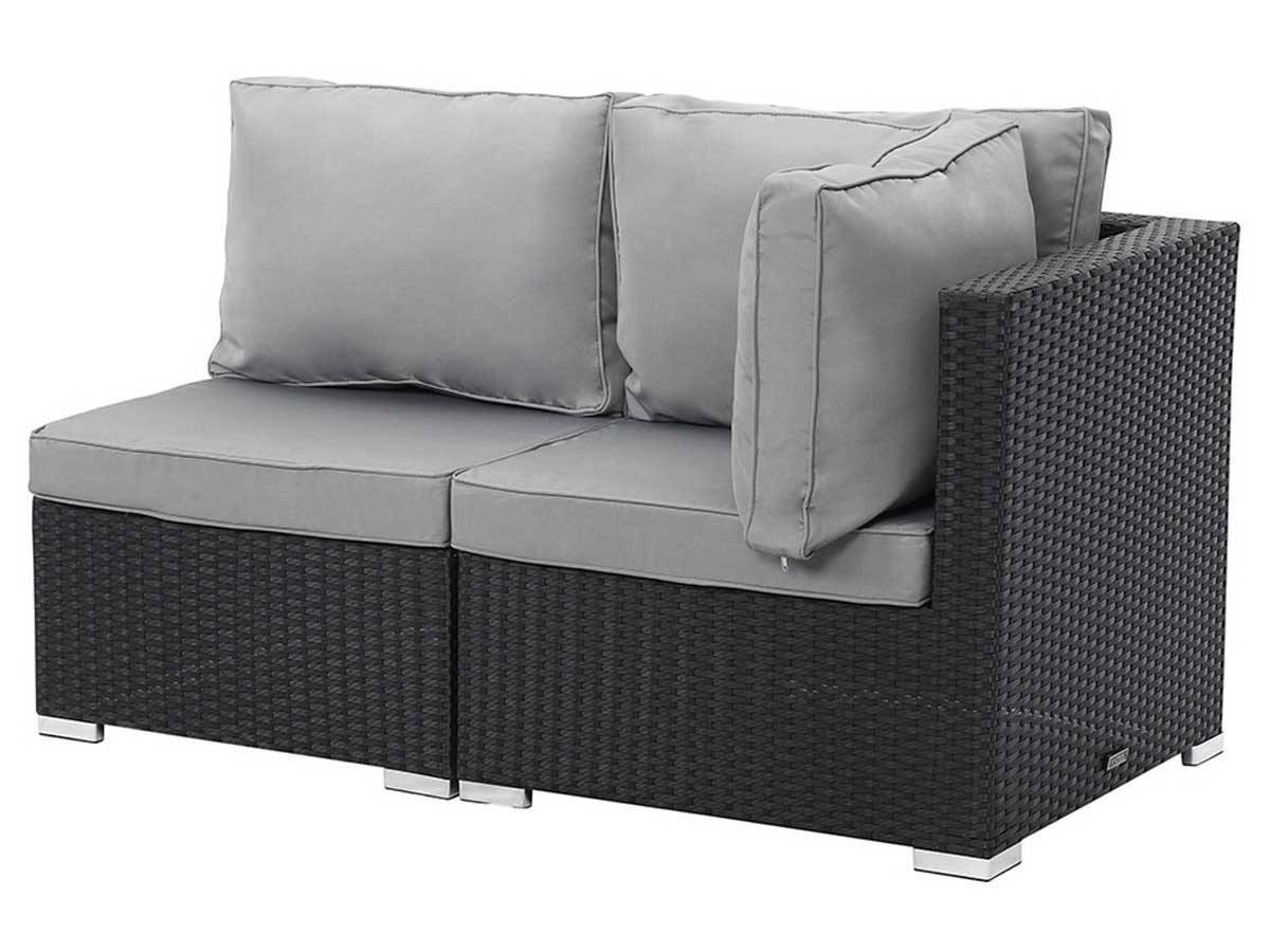 Habitat Et Jardin - Salon Jardin Méridienne 2 Pcs "ibiza" - Atlanta - Noir -habitat Et Jardin - Imagen 1