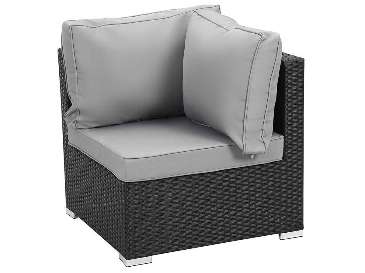 Habitat Et Jardin - Salon Jardin Méridienne 2 Pcs "ibiza" - Atlanta - Noir -habitat Et Jardin - Imagen 2