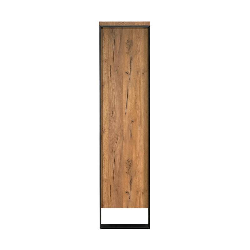 Buffet haut 4 niches 2 portes pieds métal Ron - Image 7