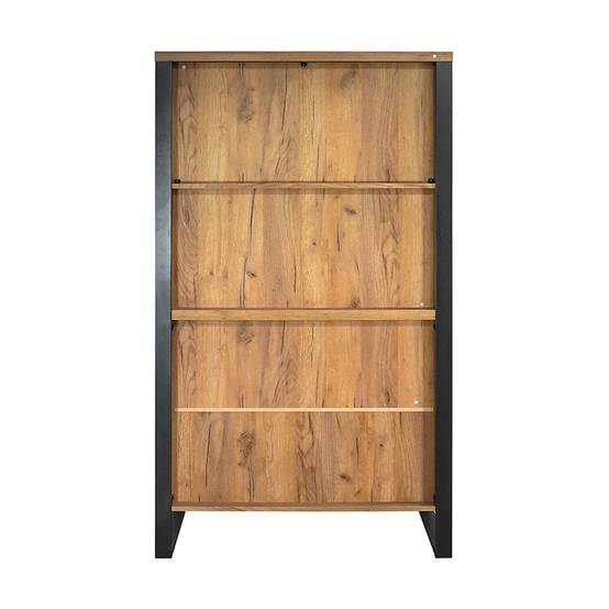 Buffet haut 4 niches 2 portes pieds métal Ron - Image 6