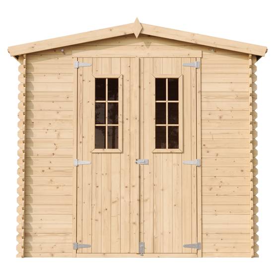 Timbela - Abri de jardin en bois I236xL226xH218 cm/ 4.33 m² avec sol traité - Petit abri à outils, Local à vélos - 19 mm d’épaisseur - Timbela M369C+M369G - Image 3