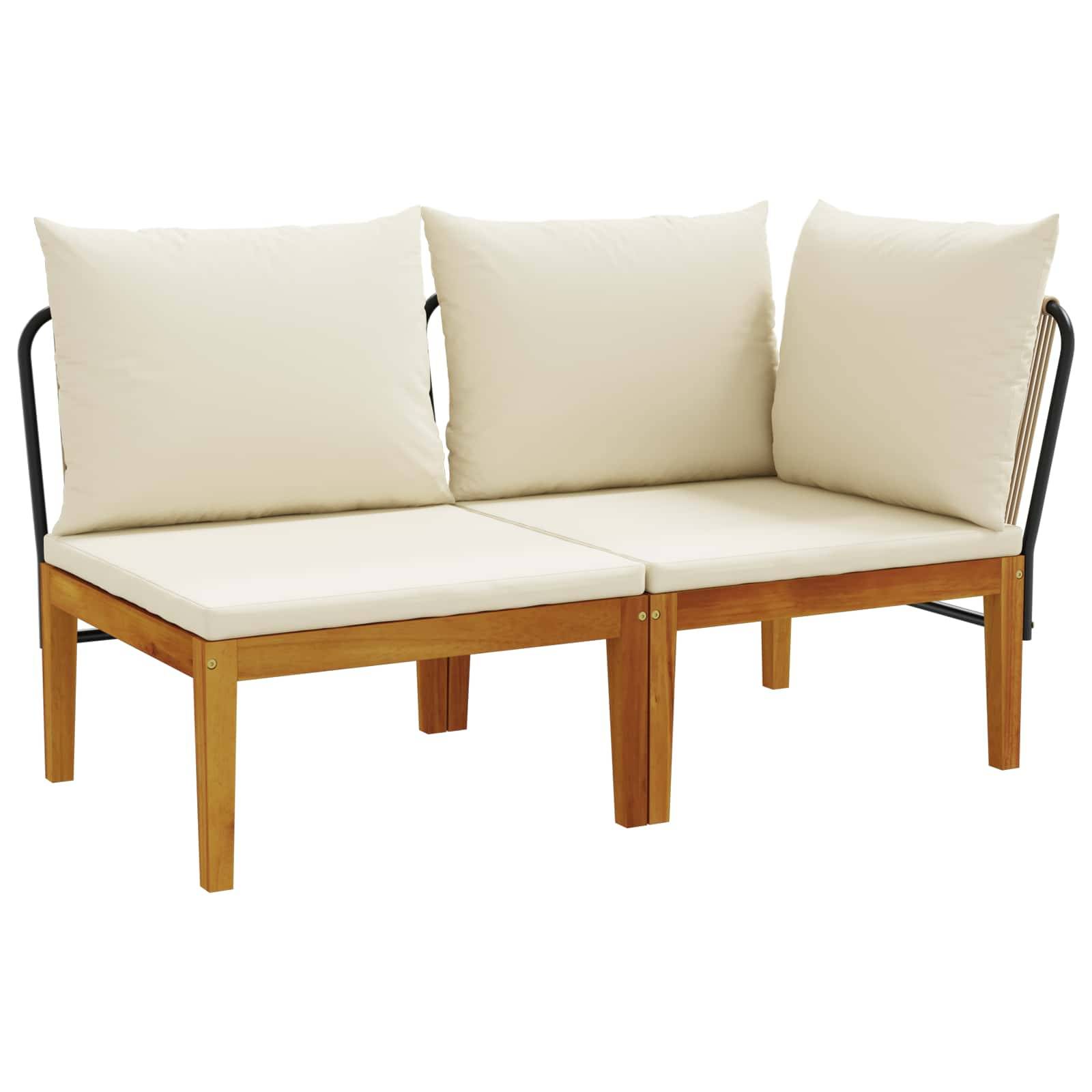 Vidaxl - Ensemble de salon de jardin 2 pc avec coussins Naturel vidaXL 42022077 - Image 2