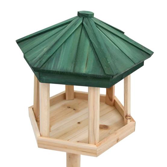 Mangeoire à oiseaux sur pied en bois de sapin pour jardin et terrasse 110 cm – ComfortXL Pet Living - Image 2