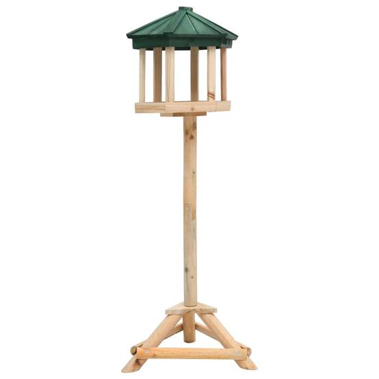 Mangeoire à oiseaux sur pied en bois de sapin pour jardin et terrasse 110 cm – ComfortXL Pet Living - Image 1