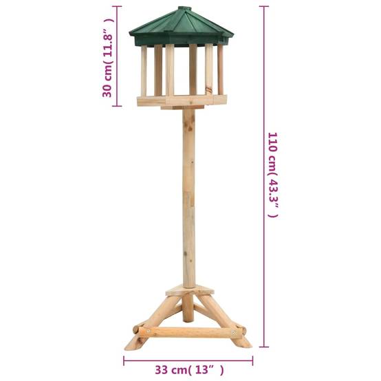 Mangeoire à oiseaux sur pied en bois de sapin pour jardin et terrasse 110 cm – ComfortXL Pet Living - Image 7