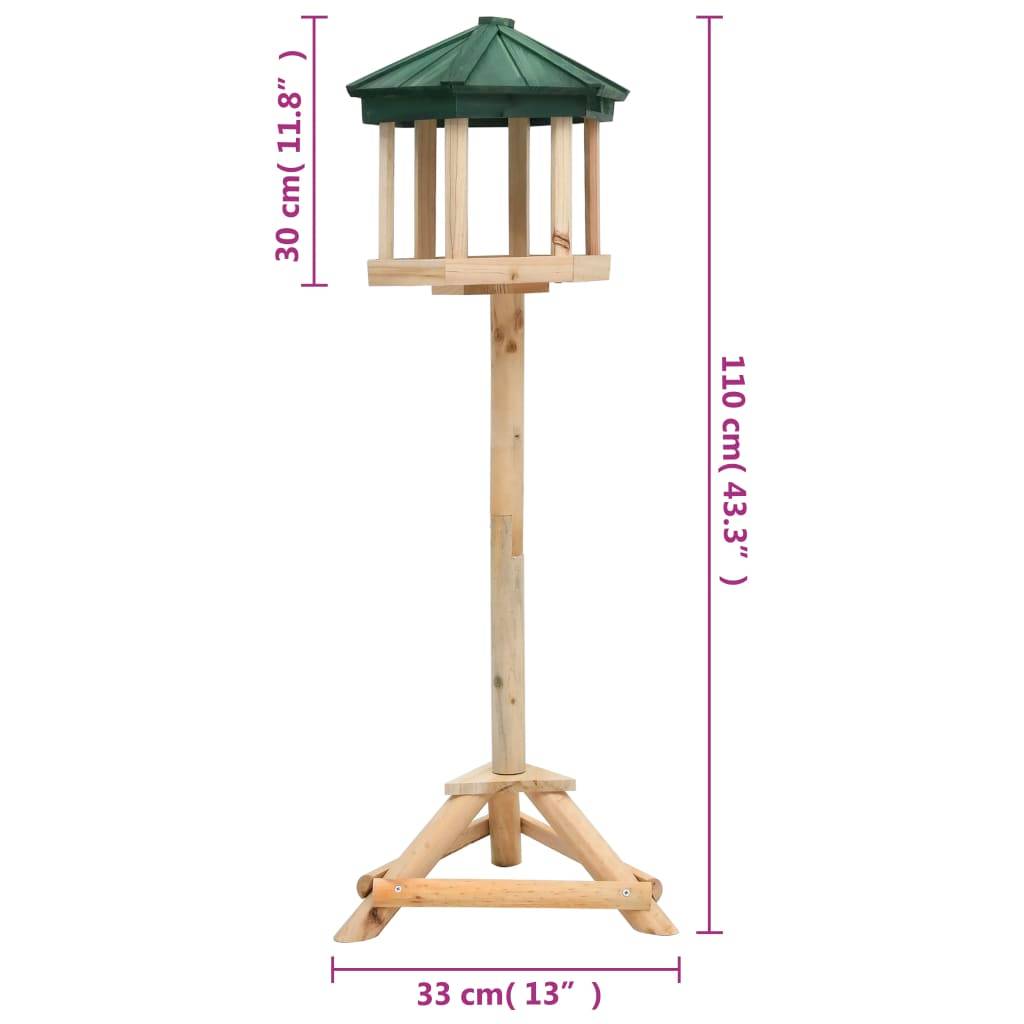 Mangeoire à oiseaux sur pied en bois de sapin pour jardin et terrasse 110 cm – ComfortXL Pet Living - Image 7