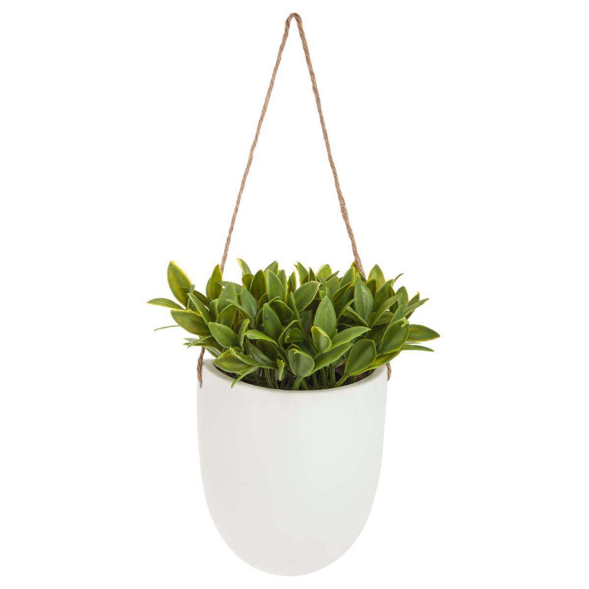 Atmosphera - Plante artificielle à suspendre pot céramique H20cm - Atmosphera Créateur d'intérieur - Imagen 1
