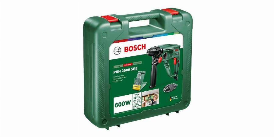 Bosch - Marteau perforateur BOSCH PBH 2500 SRE coffret + mandrin adapteur SDS à clé 600W - 0603344402 - Image 3