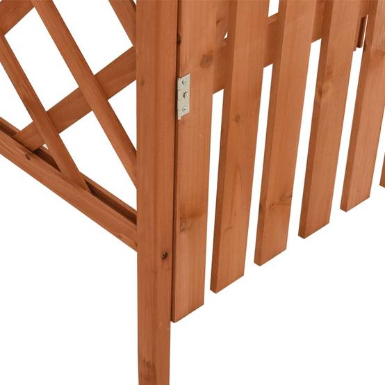 Arche Pergola avec Portillon Bois Sapin Massif Entrée Jardin 116x40x204cm Brun - ComfortXL Outdoor Living - Image 5