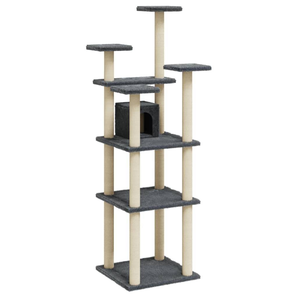 Vidaxl - Arbre à chat avec griffoirs en sisal Gris foncé 171 cm vidaXL 171487 - Imagen 2