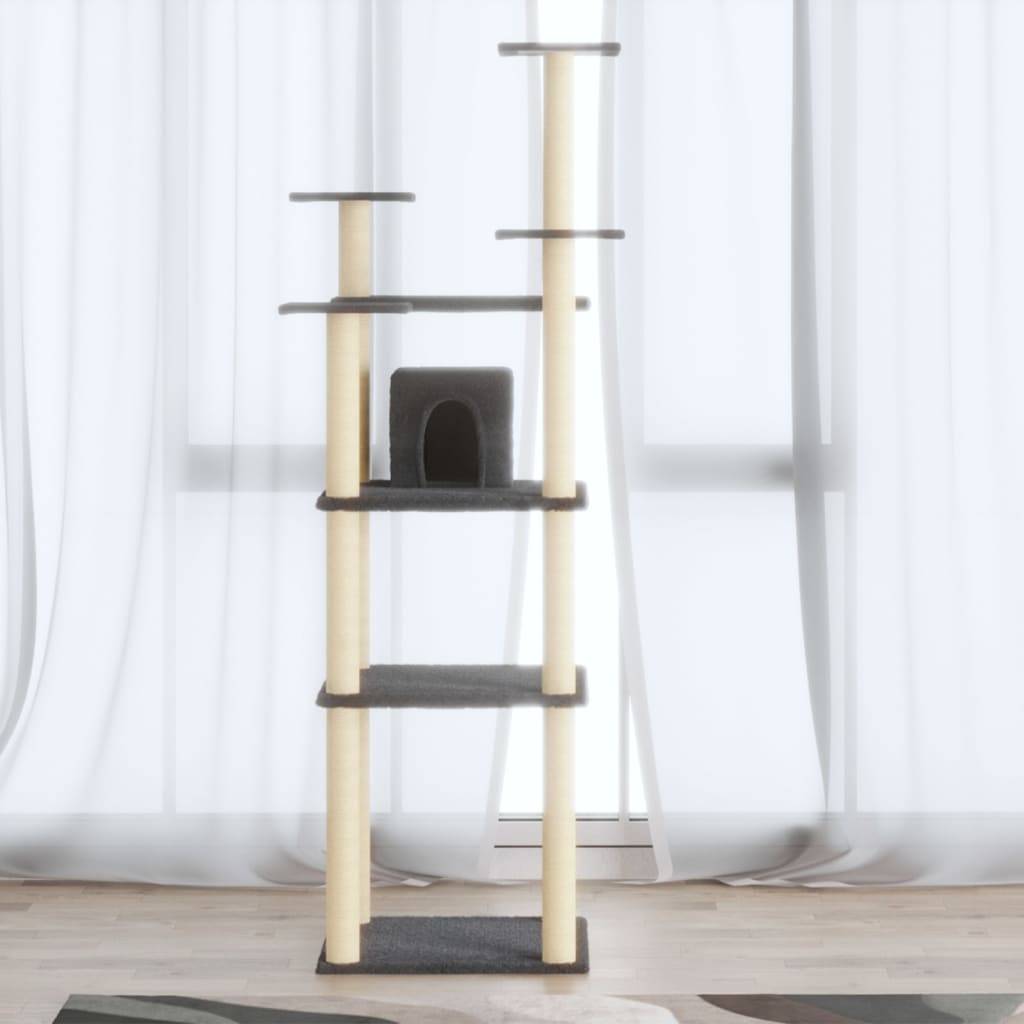 Vidaxl - Arbre à chat avec griffoirs en sisal Gris foncé 171 cm vidaXL 171487 - Imagen 1