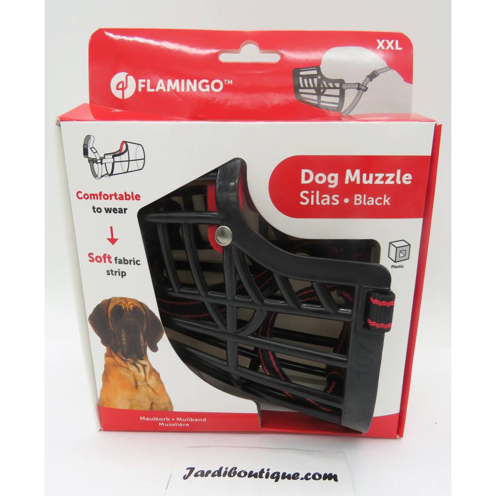 Muselière SILAS XXL noir 43 cm 51-70 cm pour chien - Imagen 1