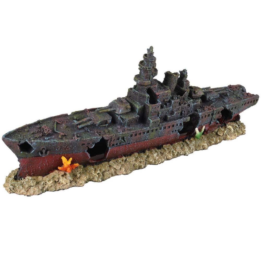 Bateau épave 48.5 x 10 x h 19cm,  Décoration aquarium - Imagen 1