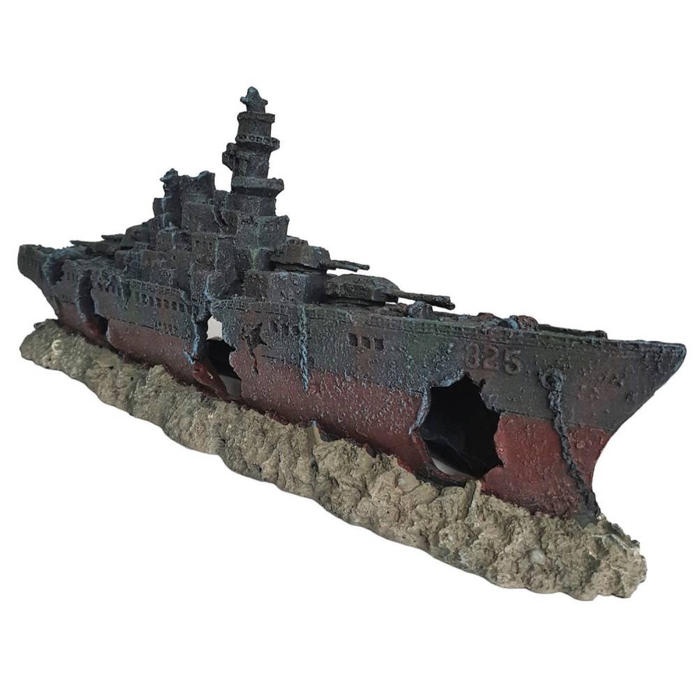Bateau épave 48.5 x 10 x h 19cm,  Décoration aquarium - Imagen 2