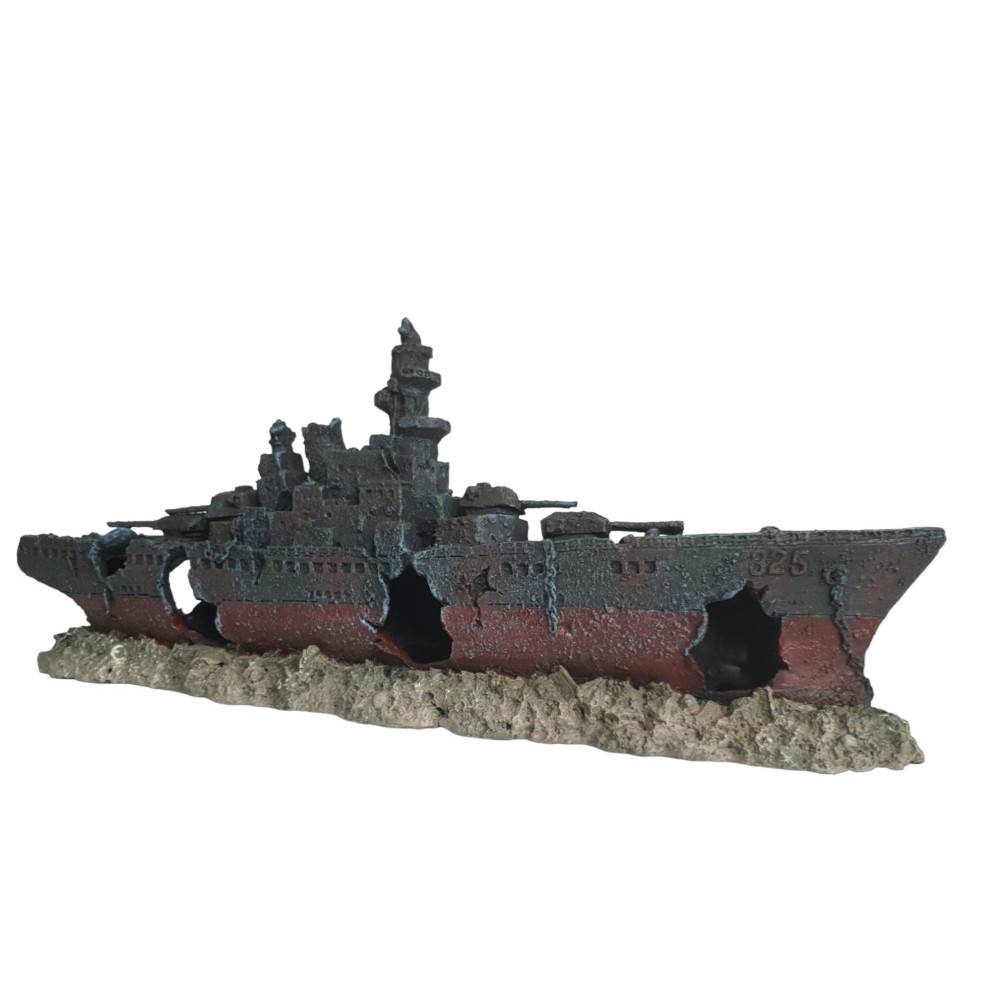 Bateau épave 48.5 x 10 x h 19cm,  Décoration aquarium - Imagen 4