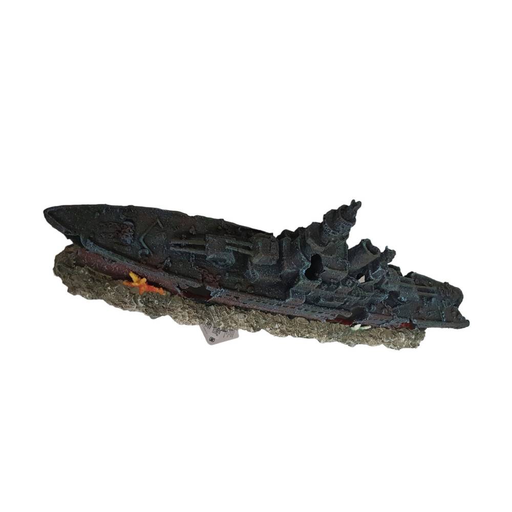 Bateau épave 48.5 x 10 x h 19cm,  Décoration aquarium - Imagen 3