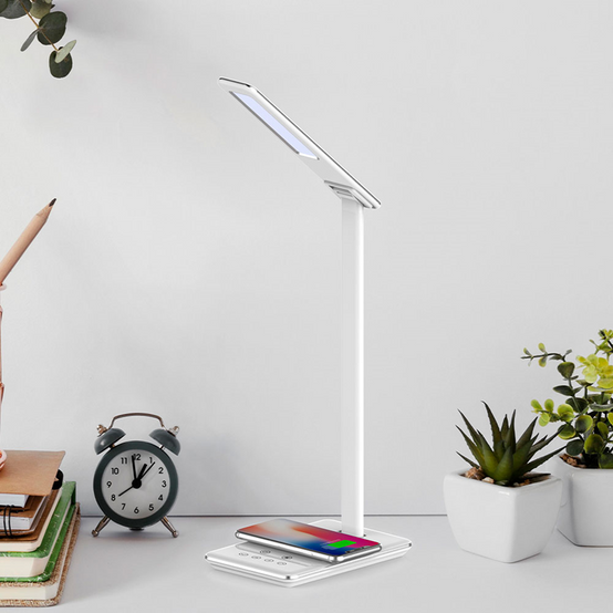 Lampe de bureau BRAYTRON LB145, blanc, 3en1, 5W, 500lm, IP20, chargeur induction - Image 2