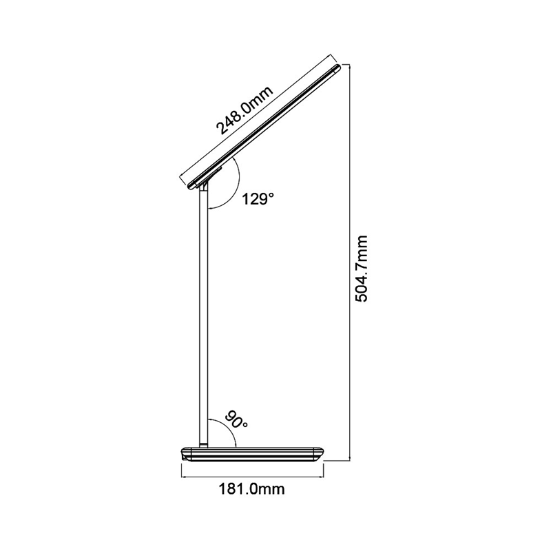 Lampe de bureau BRAYTRON LB145, blanc, 3en1, 5W, 500lm, IP20, chargeur induction - Image 6