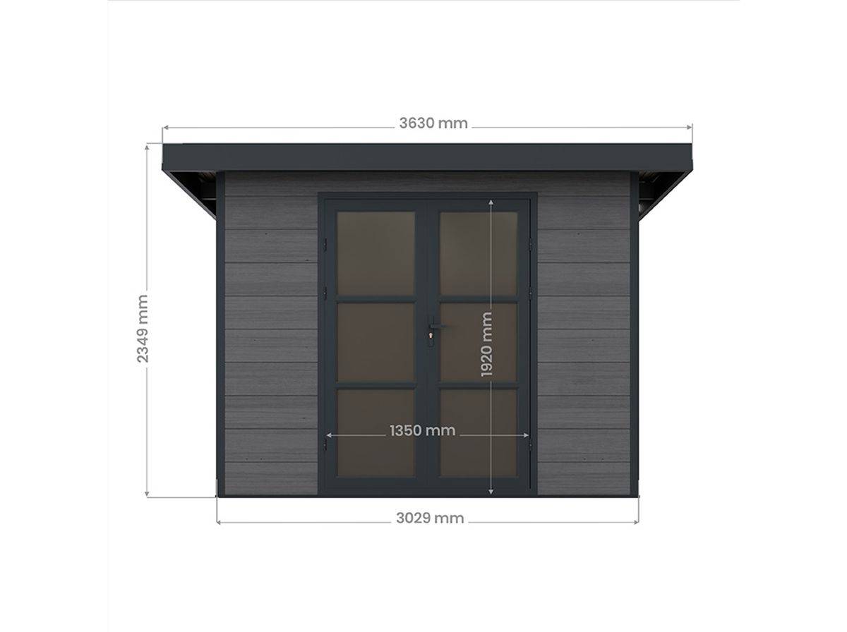 Direct Abris - Abri de Jardin Composite ALMA - 7m2 - Gris - Cabane de jardin - Image 7
