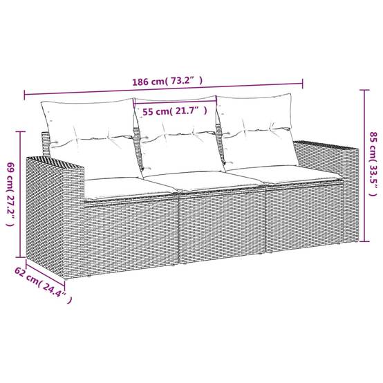 ComfortXL - Petit Salon de Jardin 3 Pièces Résine Tressée avec Coffre de Rangement sous l'Assise pour Balcon Beige – ComfortXL Outdoor Living - Image 3